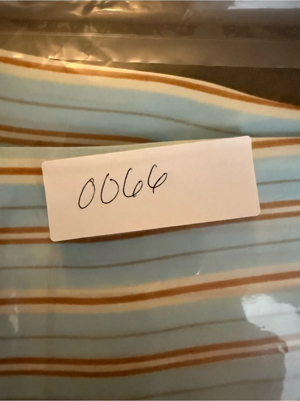 Vintage Light Blue Striped Women's Scarf
